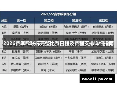 2026赛季欧联杯完整比赛日程及赛程安排详细指南 2026赛季欧联杯完整比赛日程及赛程安排详细指南
